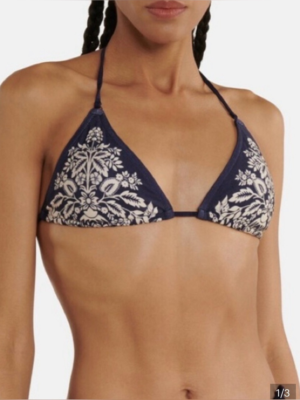 Zimmermann Navy and Gold Floral Swim tops bracelet